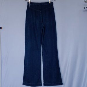 Reformation Size 28 Indigo Trouser Jean Wide Bottoms